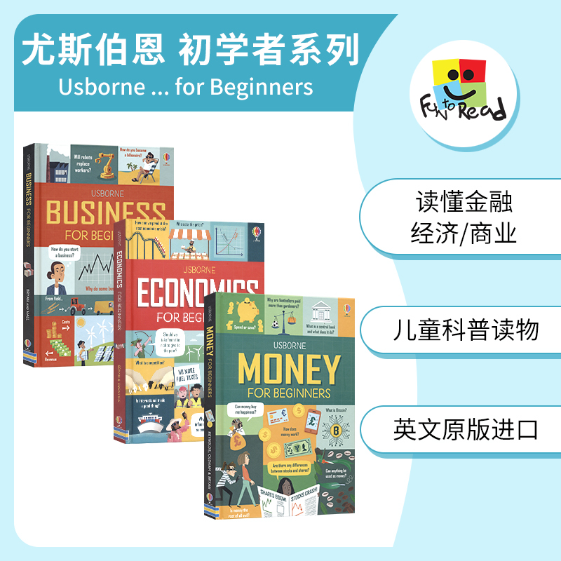 Usborne Business Economics Money for Beginners 尤斯伯恩 读懂金融/经济/商业 英语百科 儿童科普读物 英文原版进口图书 书籍/杂志/报纸 儿童读物原版书 原图主图