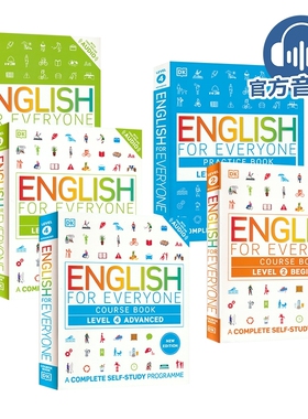 DK English For Everyone Course and Practice Book  Level 2 3 4 DK 新视觉人人学英语教程 2-4级 视觉化学习 官方音频 英文原版