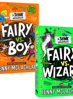 A Stink Adventure Fairy vs Boy 仙女臭臭系列 英语桥梁书 日记体桥梁书 爆笑故事 奇幻冒险 儿童课外读物 英文原版进口图书