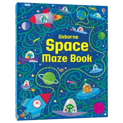 Usborne Space Mazes Book 尤斯伯恩 太空冒险迷宫书  锻炼逻辑思维能力 益智活动 大开本游戏书 英文原版进口儿童图书