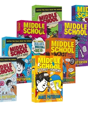 Middle School Collection  中学生活 英语章节小说 8册 地狱高中生活电影原著 英文原版进口儿童图书