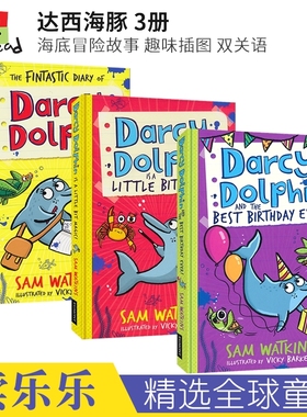 Darcy Dolphin 达西海豚3册 海底冒险故事 趣味插图双关语 章节小说 小学英语课外读物 英文原版进口儿童图书