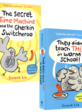 They Didn't Teach THIS in Worm School! The Secret Time Machine 幽默爆笑 初级章节桥梁书 图文并茂 英文原版进口儿童图书