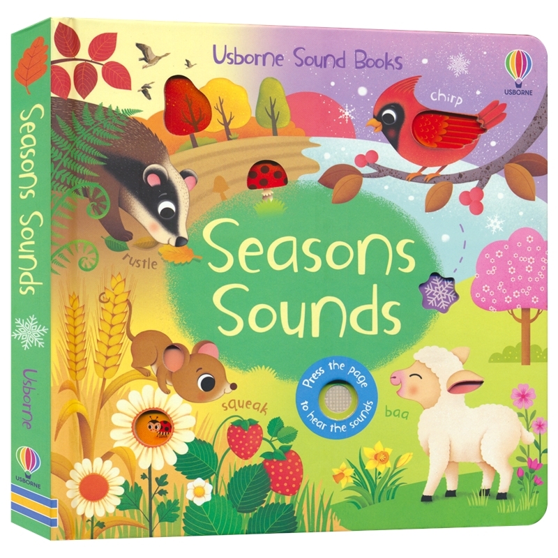 Usborne Seasons Sounds 尤斯伯恩 季节的声音 幼儿启蒙读物 纸板发声书 自然认知 英文原版进口图书
