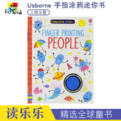 Finger 英文原版 Printing 指印活动书 Usborne 幼儿英语益智活动绘画 People 人们篇 进口儿童图书