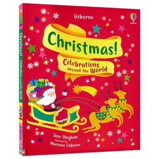 Around 进口儿童图书 英文原版 庆祝活动 Christmas Celebrations 少儿百科科普 World The 大开本 Usborne 圣诞节 精装 世界各地