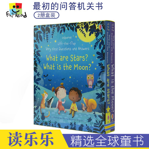 Usborne Very First Lift-the-Flap Questions Answers最初的问答套装2册 儿童启蒙英文绘本机关书星星太空科普 英文原版进口图书 - 封面