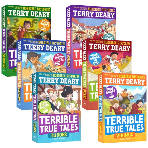 Terrible True Tales 糟糕又真实的故事 石器时代古希腊古罗马古埃及 可怕的历史作者Terry Deary 儿童历史读物 英文原版进口图书