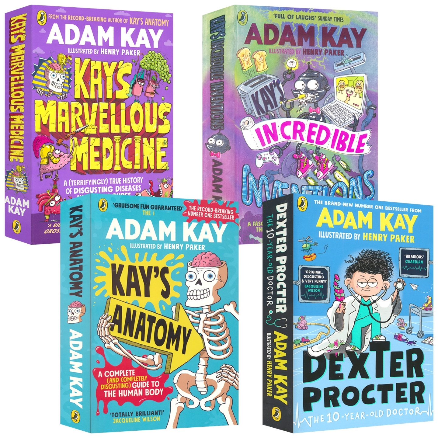Adam Kay Henry Paker 亚当凯 凯叔爆笑医学系列 凯的解剖学 凯的神奇医学 10岁儿科医生 幽默科普读物 英文原版进口儿童图书