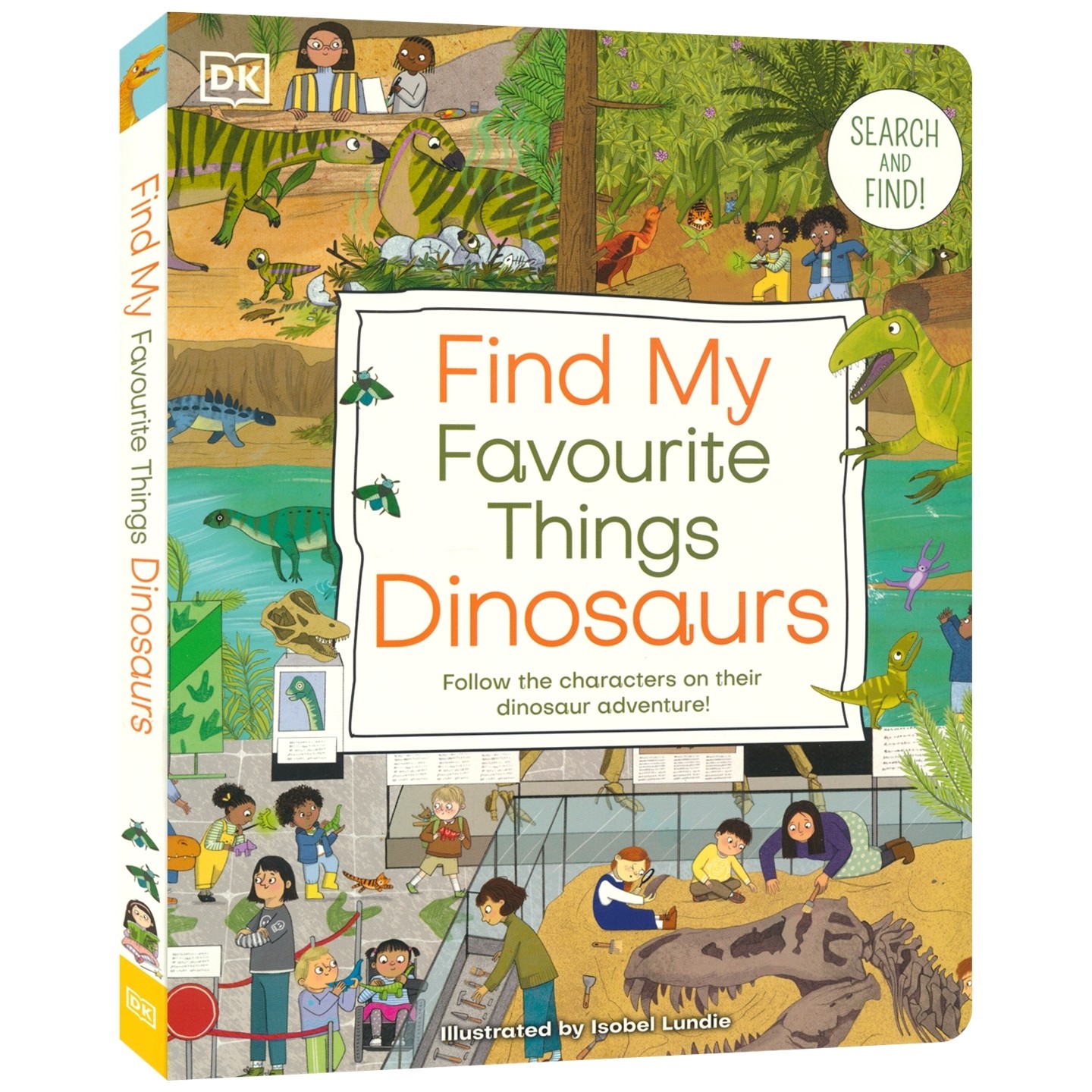 【自营】DK Find My Favourite Things Dinosaurs 找到喜爱的恐龙 英文原版进口童书 儿童纸板书绘本 搜索和查找 亲子互动读物