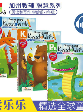 Evan-Moor Smart Start Read & Write 阅读和写作3册 美国加州教辅 聪慧启蒙系列英文原版练习册 学龄前幼儿园 一年级儿童