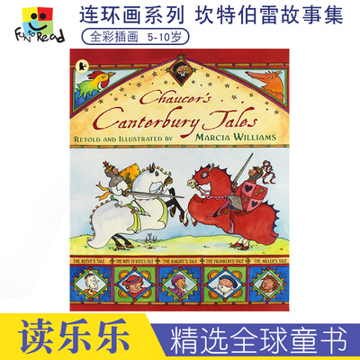 Chaucer's Canterbury Tales 英国点灯人出版  Marcia Williams连环画系列 坎特伯雷故事集 儿童英语故事绘本 英文原版进口图书