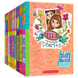Ella Diaries 艾拉日记9册 桥梁书 校园成长 手绘风插图 章节小说 英文原版进口儿童图书
