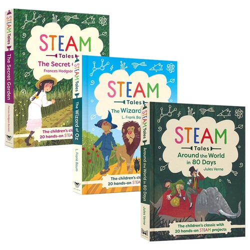 STEAM Tales The Wizard Of Oz The Secret Garden 经典童话STEAM活动书 环游世界80天 秘密花园 百科读物 英文原版进口图书