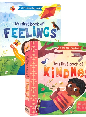 【自营】My First Book of Feelings & Kindness 幼儿情绪善意翻翻书 纸板书 亲子读物 情绪认知 社交情感启蒙 英文原版进口儿童