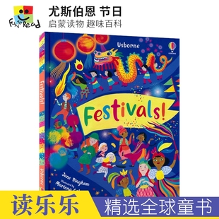 英文课外读物 Festivals 精装 Usborne 英文原版 节日 亲子读物 尤斯伯恩 进口图书 英文启蒙读物 6岁 趣味百科