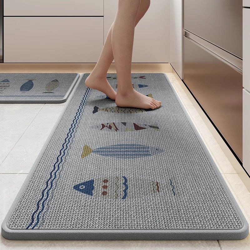 厨房地垫吸水吸油仿亚麻可擦地毯门口防滑高级脚垫长条门垫耐脏垫,居家布艺,厨房地垫,淘宝优惠券,粉丝福利购,淘宝优惠卷