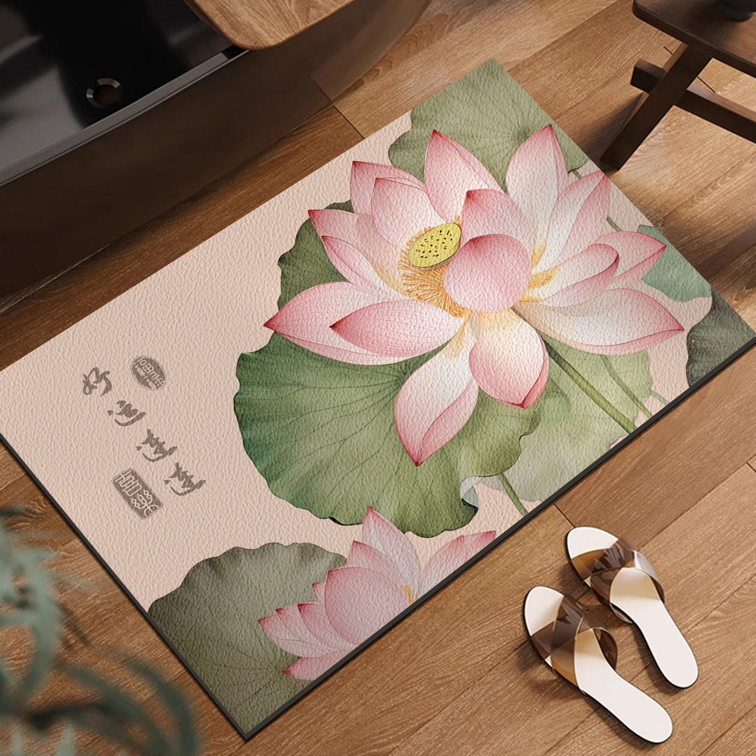吸水防滑速干脚垫浴室地垫荷花厕所门口脚垫子卫生间门口地毯家用,居家布艺,家用脚垫,淘宝优惠券,粉丝福利购,淘宝优惠卷