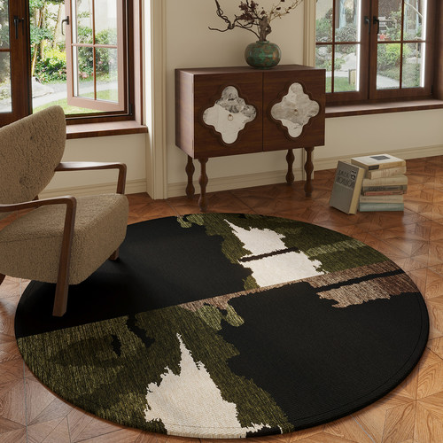 圆形简约转椅地垫高级感