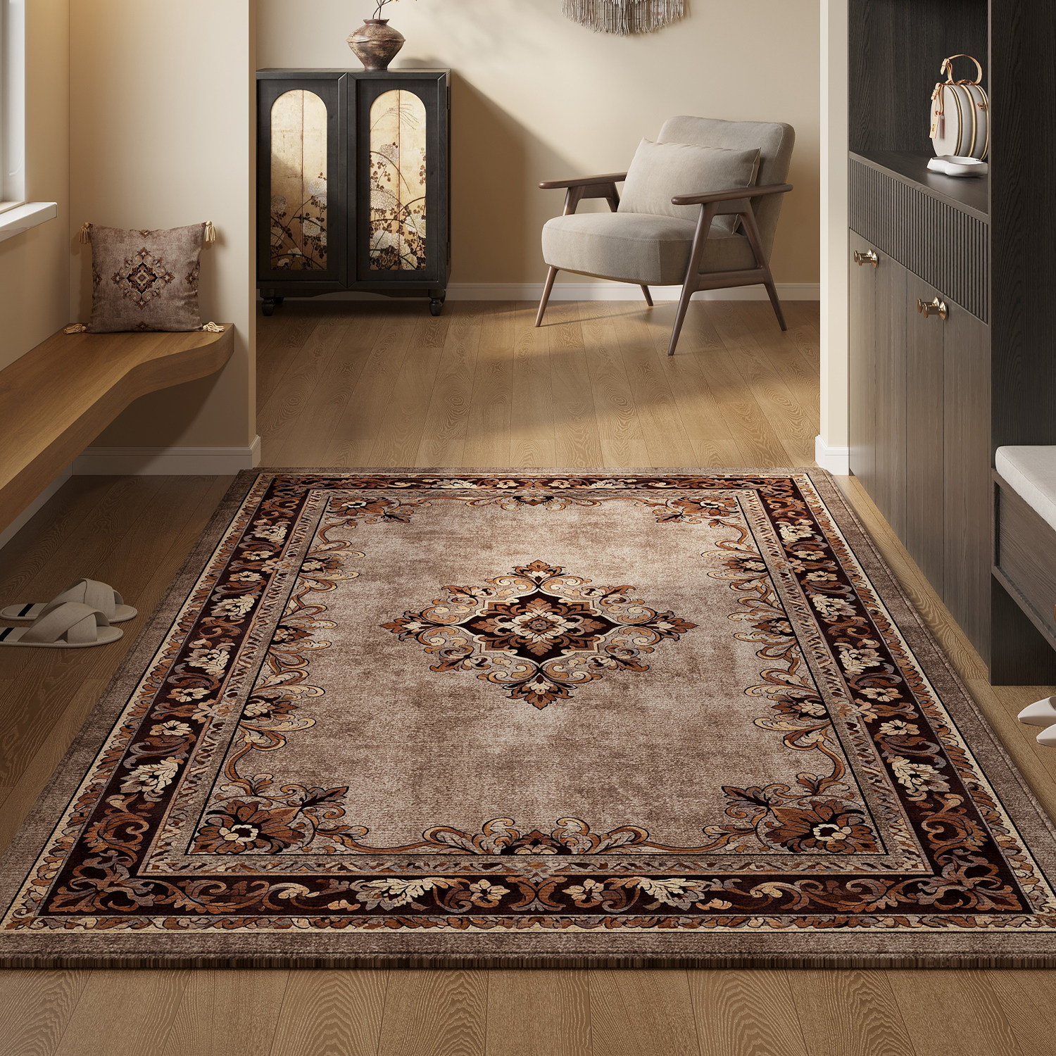 入户门地垫门口地毯玄关复古门垫耐脏家用防滑垫脚垫进门耐脏垫子,居家布艺,入户地垫,淘宝优惠券,粉丝福利购,淘宝优惠卷