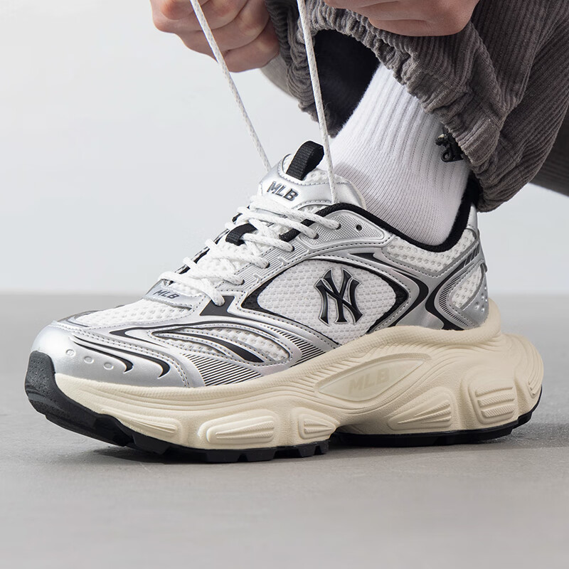 MLB男鞋女鞋情侣运动鞋纽约洋基潮流时尚缓震休闲鞋3ASHWD15N