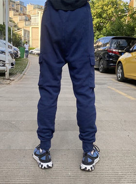 耐克运动裤男裤秋季休闲裤针织加绒保暖烟管裤长裤CD3130-410