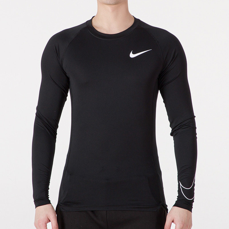 NIKE耐克健身衣男装运动服跑步训练紧身衣长袖上衣T恤DD1991-010_虎窝淘