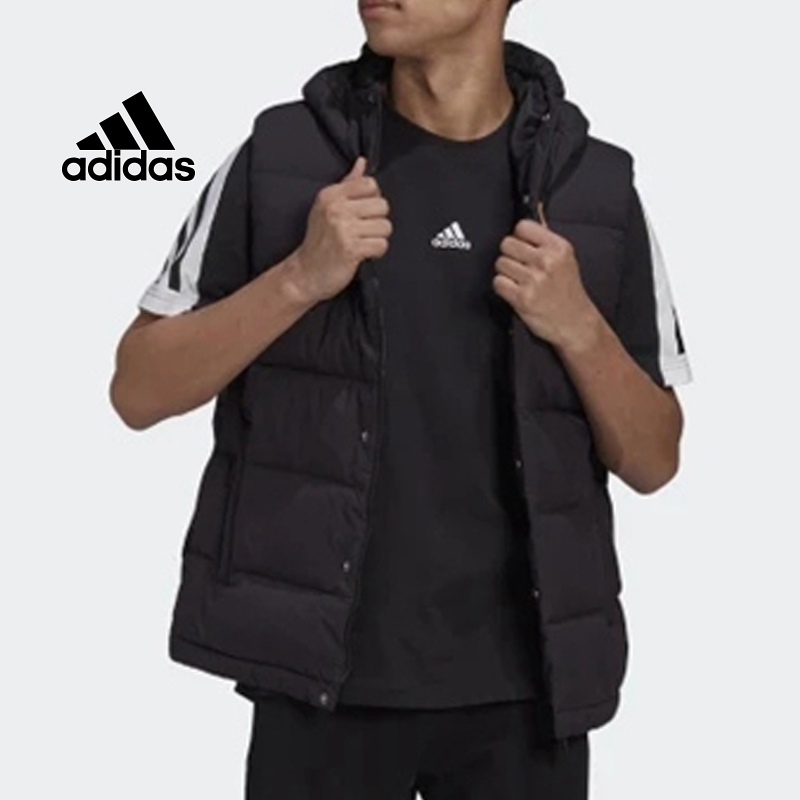 Adidas阿迪达斯羽绒马甲男子运动服保暖背心休闲舒适外套HG6277