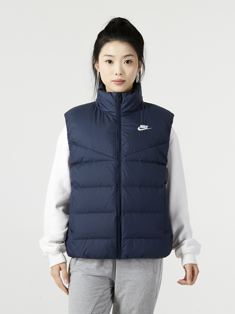 nike耐克运动羽绒马甲女子户外防风保暖立领外套背心FZ1104-451