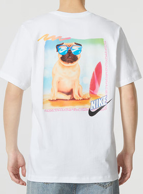 nike耐克短袖男子运动休闲宽松透气圆领T恤FD6637-010-100-493