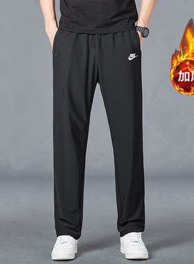 Nike耐克男裤黑色休闲运动裤宽松直筒裤加绒加厚裤子长裤男BV2708