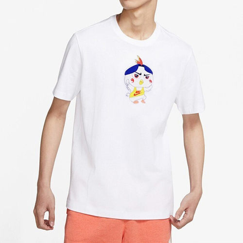 透气拉面印花运动圆领短袖T恤