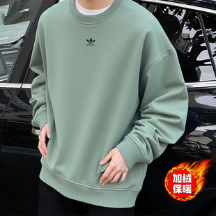 阿迪达斯卫衣外套男装新款运动服针织舒适保暖休闲圆领套头JD1539
