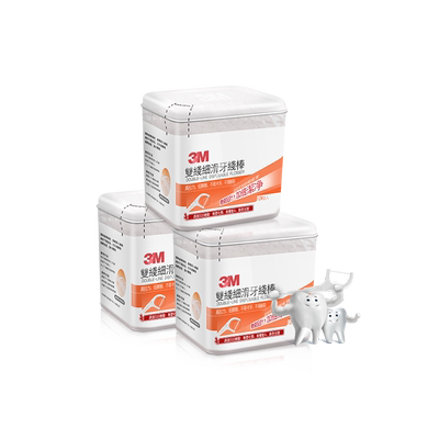 3M双线洁净设计细密强韧牙线棒
