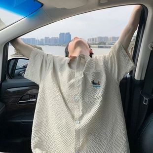 男士 夏季 百搭百搭polo衫 冰丝透气短袖 翻领上衣潮 T恤时尚