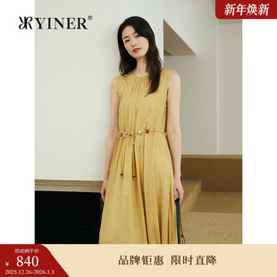 天丝 波西米亚风无袖 亚麻 新款 连衣裙 YINER音儿专选2025夏季