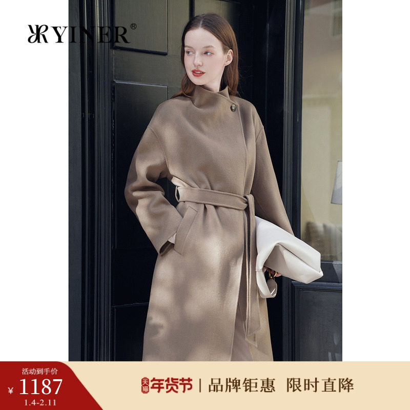 【绵羊毛+山羊绒】YINER音儿专选女装冬时尚安可拉双面呢大衣外套,女装/女士精品,毛呢外套,淘宝优惠券,粉丝福利购,淘宝优惠卷