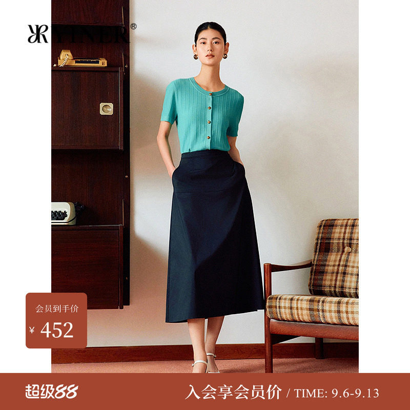 音儿女装夏季桑蚕丝混纺针织衫图片