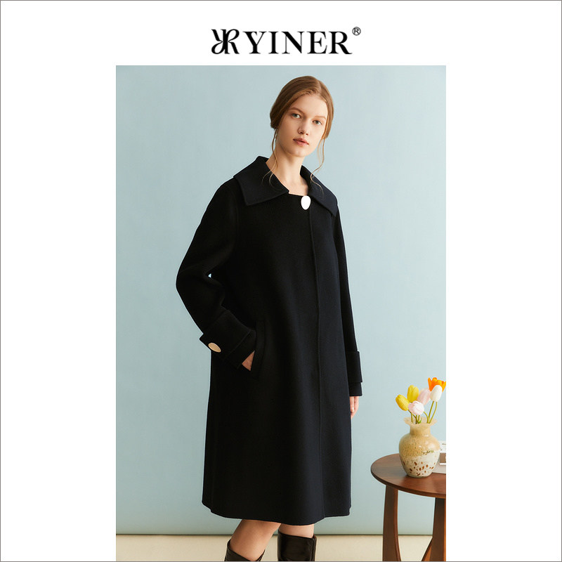 【绵羊毛+骆驼绒】YINER音儿专选女装冬季毛呢绵羊毛大衣外套