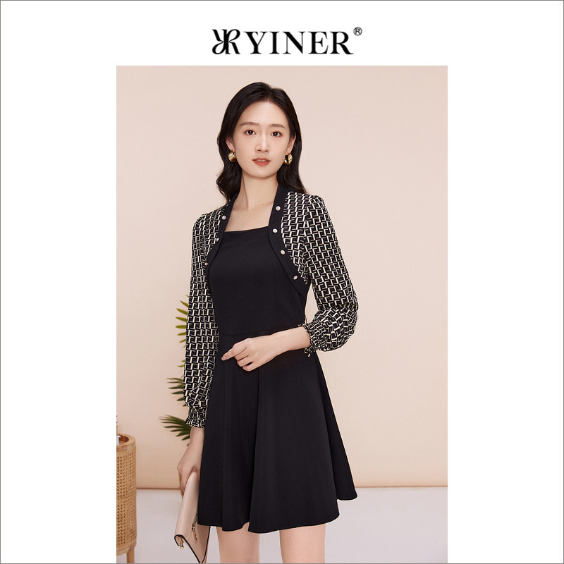 YINER音儿专选女装春季法式别致今年流行漂亮连衣裙