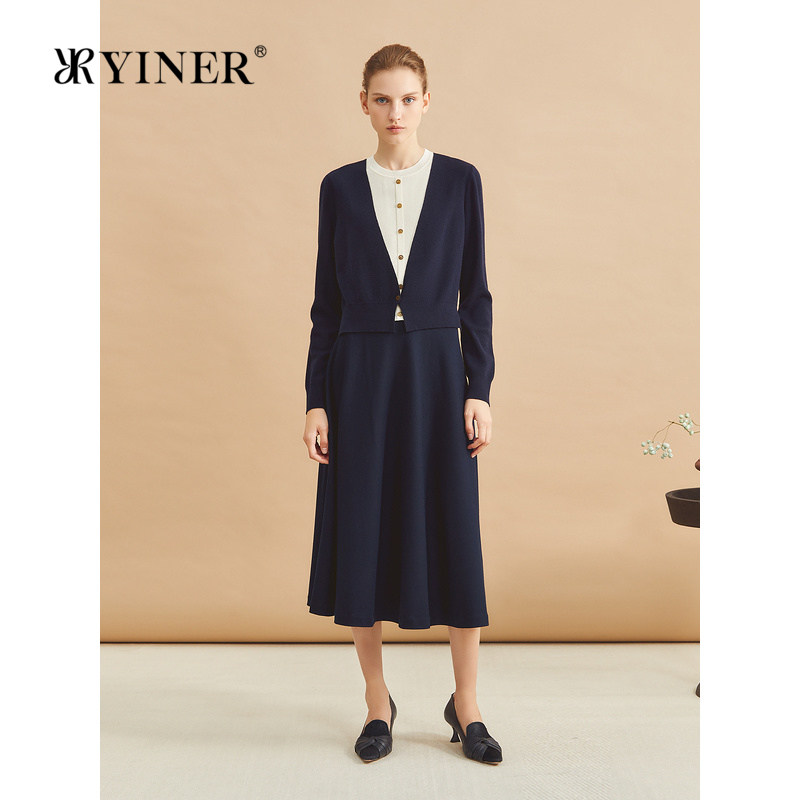 【美丽诺羊毛】YINER音儿冬季法式假两件连衣裙,女装/女士精品,连衣裙,淘宝优惠券,粉丝福利购,淘宝优惠卷
