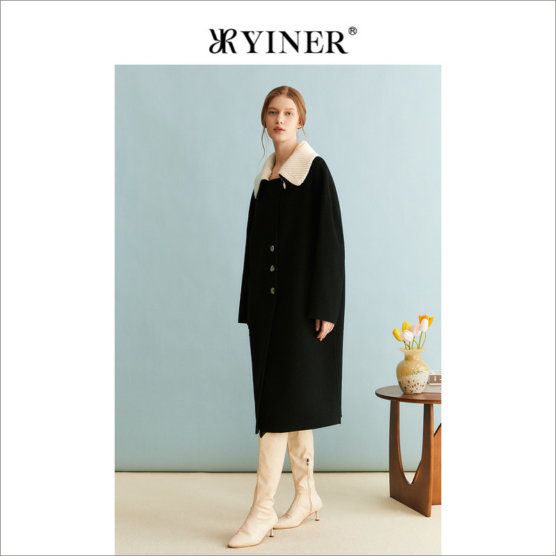 【来了就好】YINER音儿女装冬季纯羊毛双面呢外套8C63580196