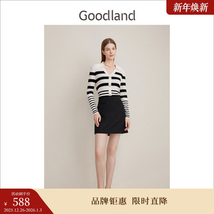 Riley条纹假两件连衣裙 优雅Bridget Goodland美地春季 法式