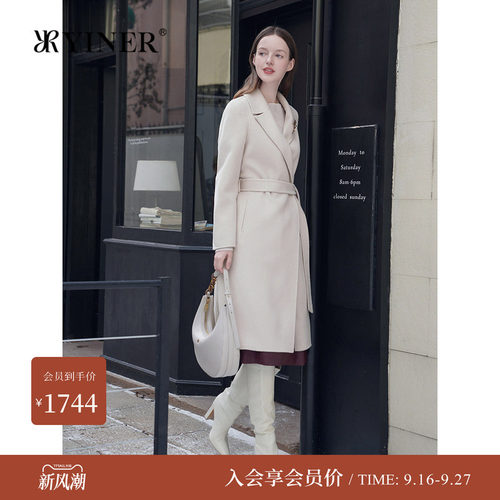 音儿专选骆驼绒羊毛绒双面呢大衣