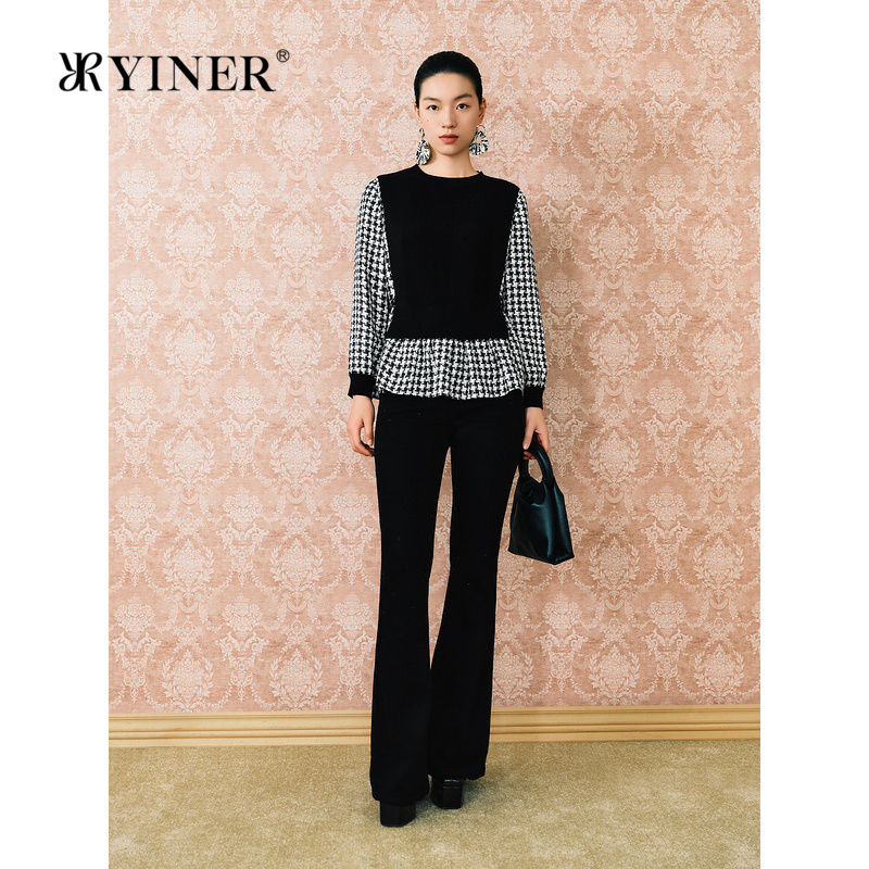 YINER音儿女装冬季时尚毛针织衫8C34506180