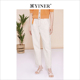 牛仔裤 YINER音儿女装 优雅高腰撞色线条包边锥形裤 法式 春季