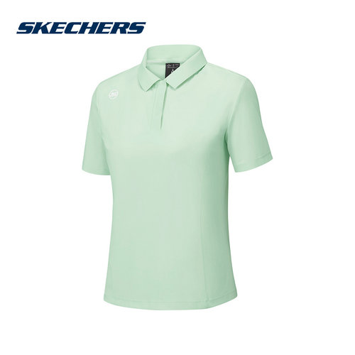 Skechers斯凯奇夏女运动短袖休闲舒适POLO衫 P225W170/01XB