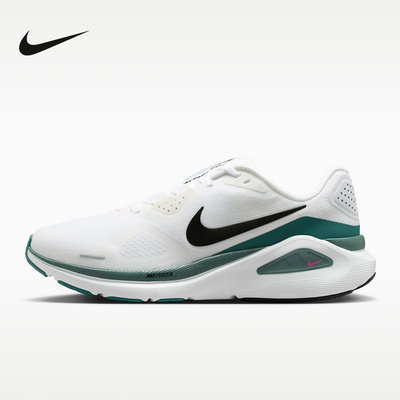NIKE耐克男鞋夏白绿STRUCTURE 26运动鞋稳程专业跑步鞋HJ1102-115