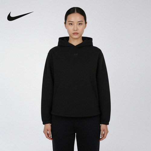 NIKE耐克针织套头连帽衫春夏新款运动休闲叠搭刺绣卫衣IF4931-010