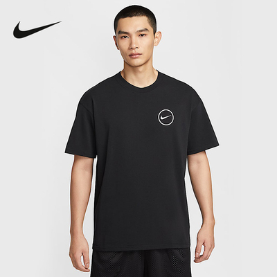 NIKE耐克短袖T恤男2025夏新品圆领针织经典透气短袖T恤HJ3407-010